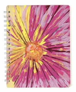 Primitives by Kathy | Pink & Yellow Abstract Floral Spiral-Bound Notebook