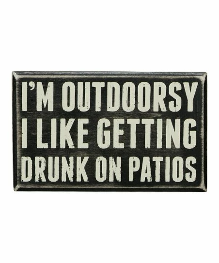 Primitives by Kathy | 'I'm Outdoorsy' Block Sign