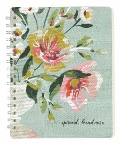 Primitives by Kathy | Slate 'Spread Kindness' Floral Spiral Notebook