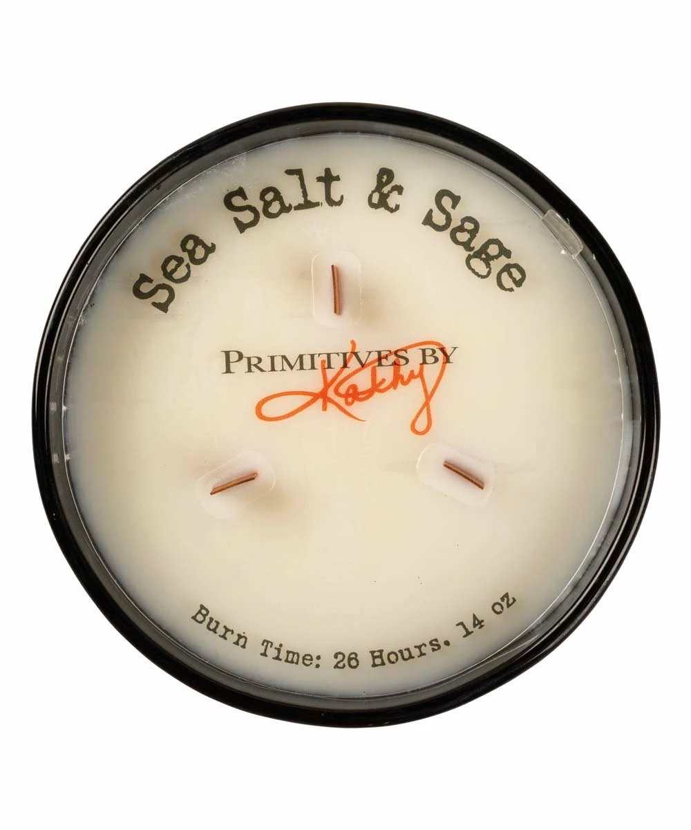 Primitives by Kathy | Black 'Teacher' Sea Salt & Sage Jar Candle - Image 3
