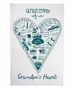 Primitives by Kathy | White & Green 'Grandpa's Heart' Dish Towel