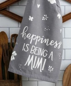 Primitives by Kathy | Gray 'Happiness is Being a Mimi' Dish Towel
