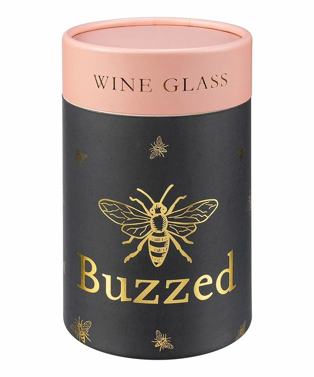 Primitives by Kathy | Clear & Goldtone 'Buzzed' Bee Stemless Wineglass - Image 2