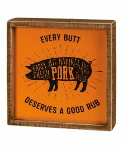 Primitives by Kathy | Orange 'Good Rub' Inset Box Sign