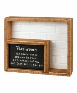 Primitives by Kathy | Brown & Black 'Let It All Go' Inset Box Sign