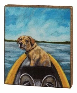 Primitives by Kathy | Dog in Canoe Box Sign