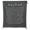 Primitives by Kathy | Gray & White 'To My Friend' Throw Blanket