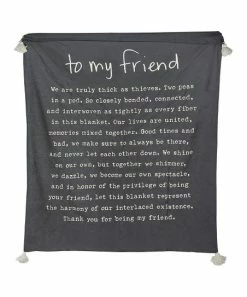 Primitives by Kathy | Gray & White 'To My Friend' Throw Blanket