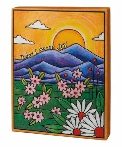 Primitives by Kathy | Pink & Gray 'Choose Joy' Floral Box Sign