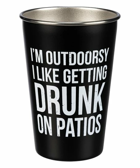 Primitives by Kathy | Black & White 'I'm Outdoorsy' Stainless Steel Tumbler