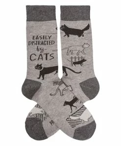 Primitives by Kathy | Gray 'Distracted By Cats' Socks - Women