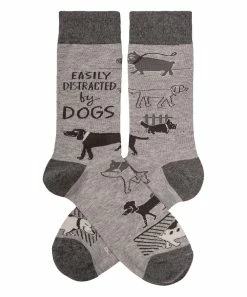 Primitives by Kathy | Gray 'Distracted By Dogs' Socks - Women