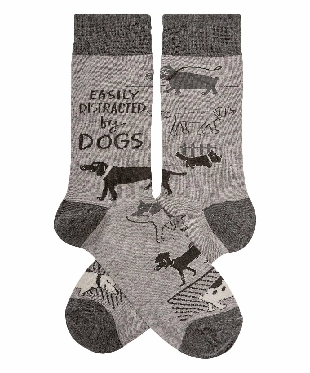 Primitives by Kathy | Gray 'Distracted By Dogs' Socks - Women