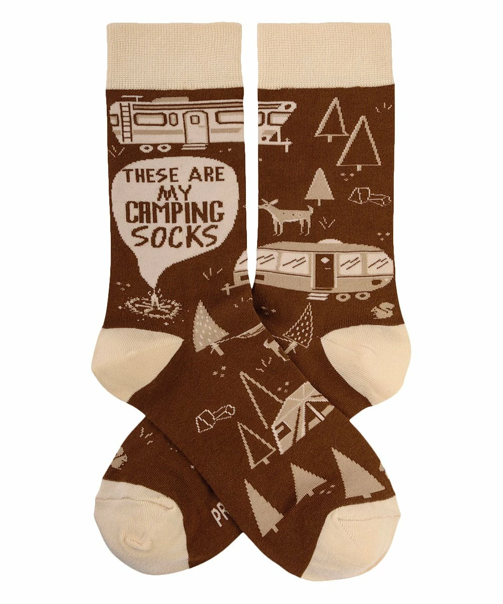 Primitives by Kathy | Brown 'My Camping Socks' Socks - Women