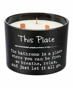 Primitives by Kathy | Black & White 'This Place' Jar Candle