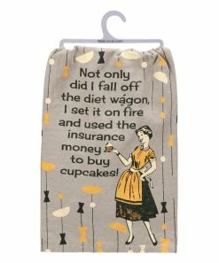 Primitives by Kathy | Gray & Yellow 'Diet Wagon' Dish Towel