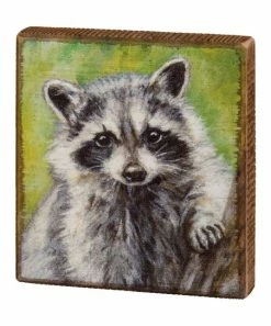 Primitives by Kathy | Gray & Brown Raccoon Box Sign
