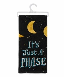 Primitives by Kathy | Black & Blue 'It's Just A Phase' Linen-Blend Dish Towel
