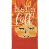 Primitives by Kathy | Orange 'Hello Fall' Smile Dish Towel