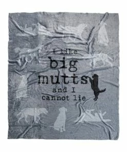 Primitives by Kathy | Gray 'I Like Big Mutts' Dogs Throw