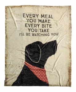 Primitives by Kathy | Brown & Black 'I'll Be Watching You' Dog Throw
