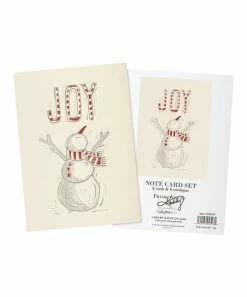 Primitives by Kathy | Beige & Red 'Joy' Snowman Note Card - Set of Eight