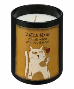 Primitives by Kathy | Mustard & Black 'Pet The Cat' Candle