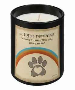 Primitives by Kathy | Black 'A Light Remains' Rainbow Footprint Jar Candle