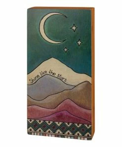Primitives by Kathy | Teal & Maroon 'Shine Like the Stars' Box Sign