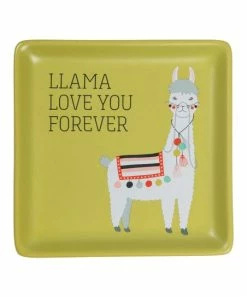 Primitives by Kathy | Green & Gray 'Llama Love You Forever' Trinket Tray