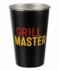 Primitives by Kathy | Black 'Grill Master' Steel Pint Glass