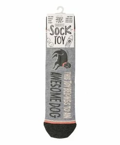 Primitives by Kathy | Gray & Black 'Awesome Dog' Sock Pet Toy - Adult
