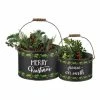Primitives by Kathy | Black & Green 'Merry Christmas' Bucket Set