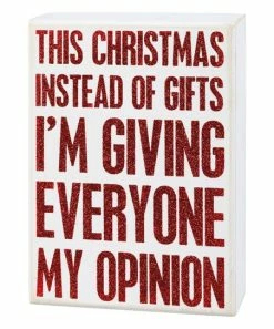 Primitives by Kathy | Red & White 'I'm Giving Everyone My Opinion' Box Sign