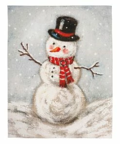 Primitives by Kathy | White & Gray Snowman Hand Towel