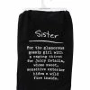 Primitives by Kathy | Black & White 'Sister' Dish Towel