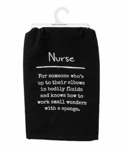 Primitives by Kathy | Black & White 'Nurse' Dish Towel