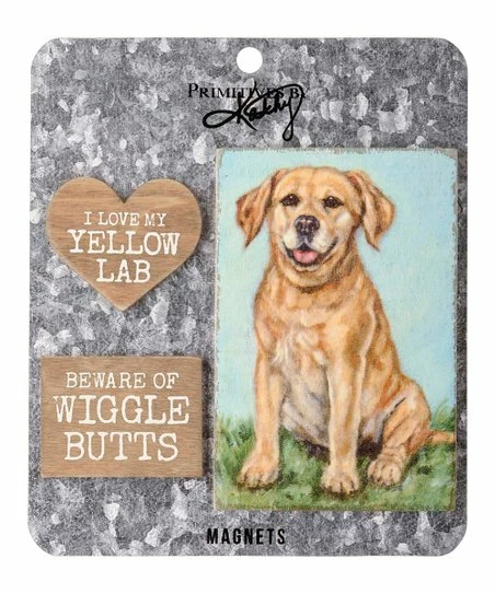 Primitives by Kathy | Yellow Lab 'I Love My Yellow Lab' Magnet Set