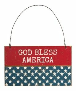 Primitives by Kathy | Red & Blue 'God Bless America' Ornament