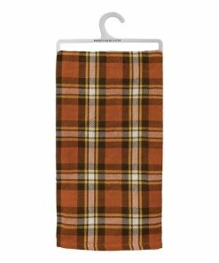 Primitives by Kathy | Rust Plaid Dish Towel
