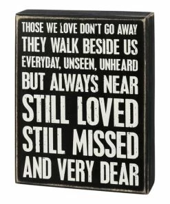 Primitives by Kathy | Black 'They Walk Beside Us' Block Sign