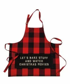 Primitives by Kathy | Black & Red Plaid 'Bake Stuff & Watch Christmas Moves' Apron